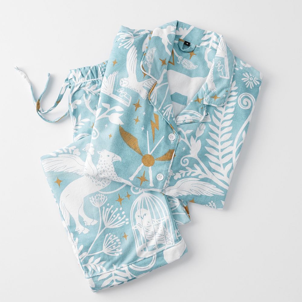 Harry Potter&#8482; Magical Damask Organic Flannel Pajama Set - Mystic Mint