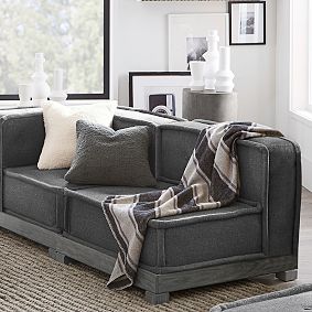 Striped Wool Blend Throw