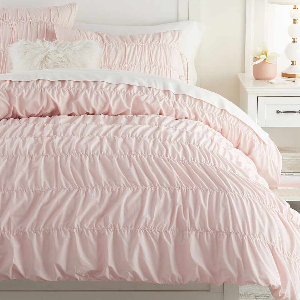 Open Box:  Ruched Organic Duvet Cover &amp; Sham