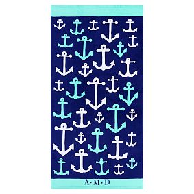 Anchor Splash Beach Towel