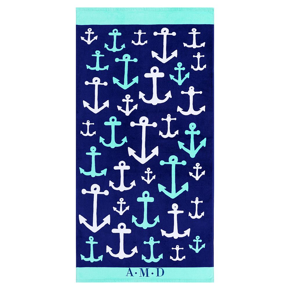 Anchor Splash Beach Towel