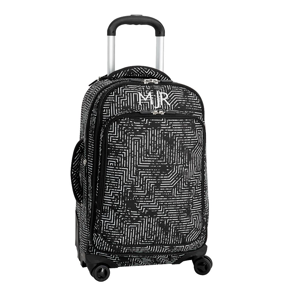 Jet-Set Black/White Circuit Carry-On Spinner Suitcase