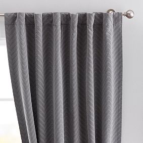 Zig-Zag Washed Blackout Curtain