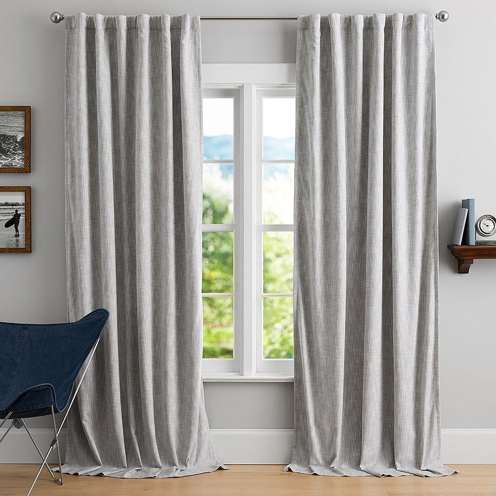 Cotton Linen Blackout Curtain - 44&quot; Wide