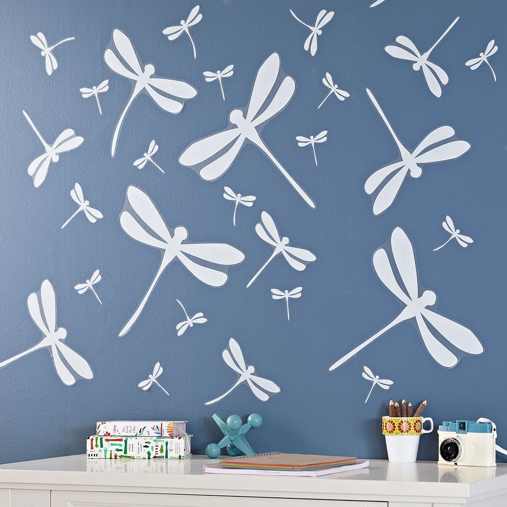 Dragonfly Stencil Icon Decal