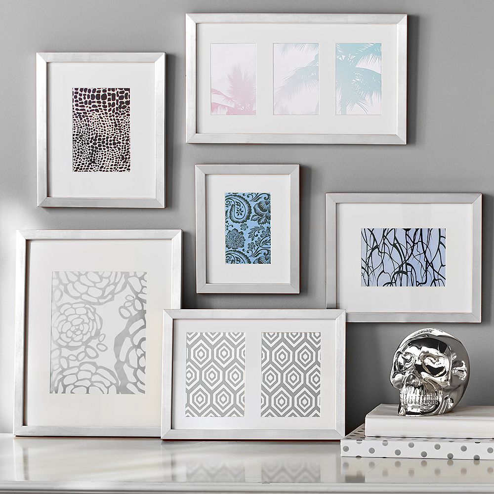 Gallery Frames, Set of 6, Silver