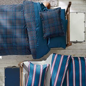 Stadium Plaid Duvet Cover &amp; Standard Sham