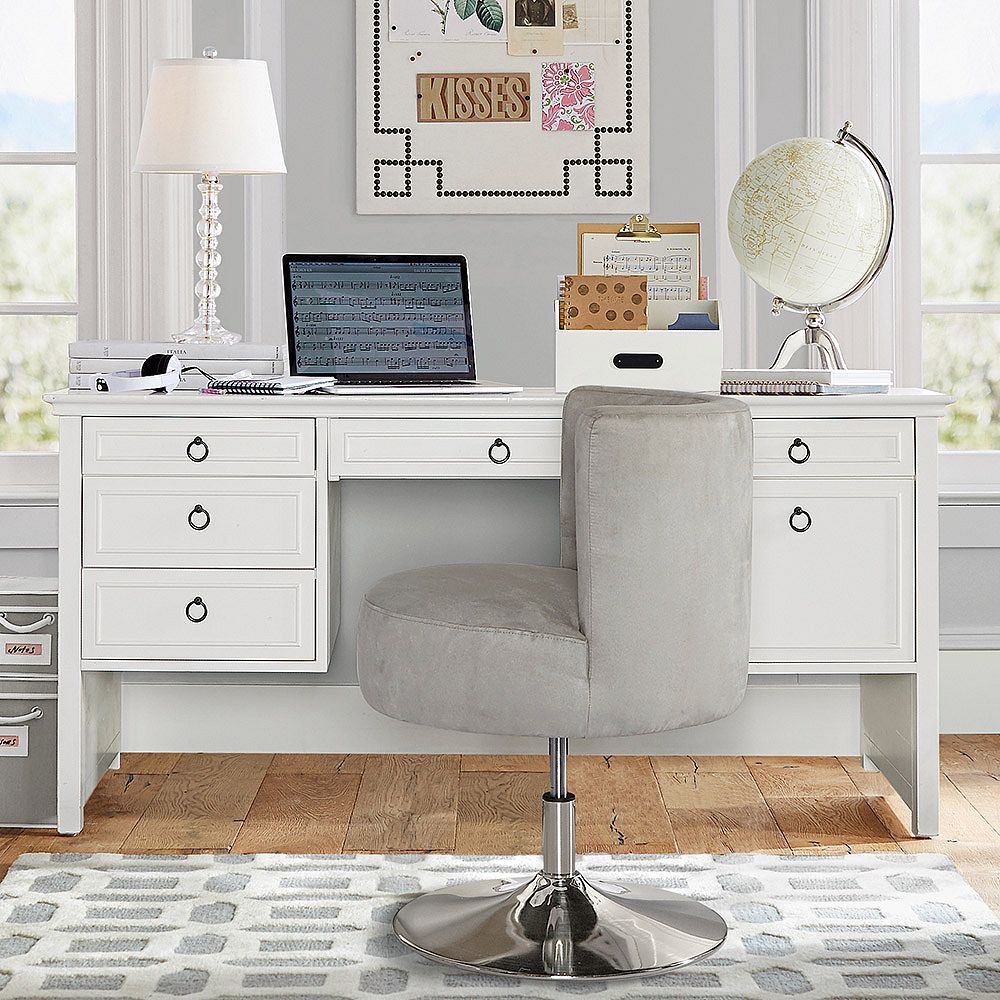 Elsie Storage Desk, Simply White