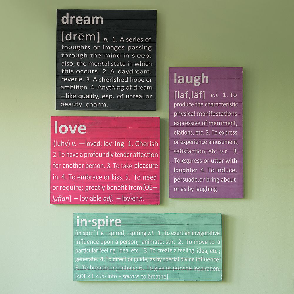 Word Definition Planked Art