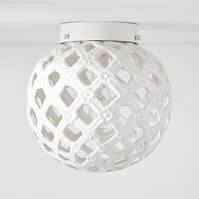 Ceramic Lattice Flush Mount