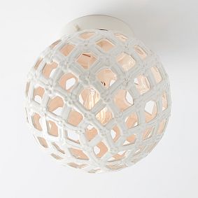Ceramic Lattice Flush Mount