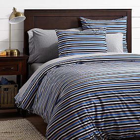 Stockholm Stripe Duvet Cover, Brigh Blue