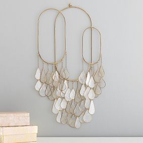 Capiz And Metal Wall Hanging