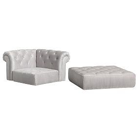 Cushy Roll Arm Chaise Set