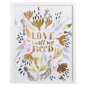 Framed Gallery Art by Rae Ritchie, Love is All We Need