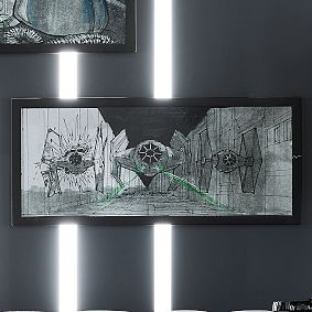<em>Star Wars</em>&#8482; Framed Story Board Art: TIE Fighters&#8482;, 36.5&quot;x16&quot;