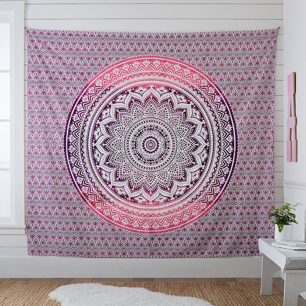 Printed Tapestry, Pink/Purple