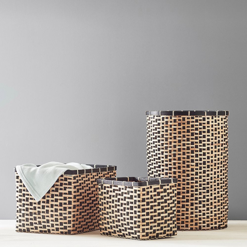 Black and Natural Weave Baskets