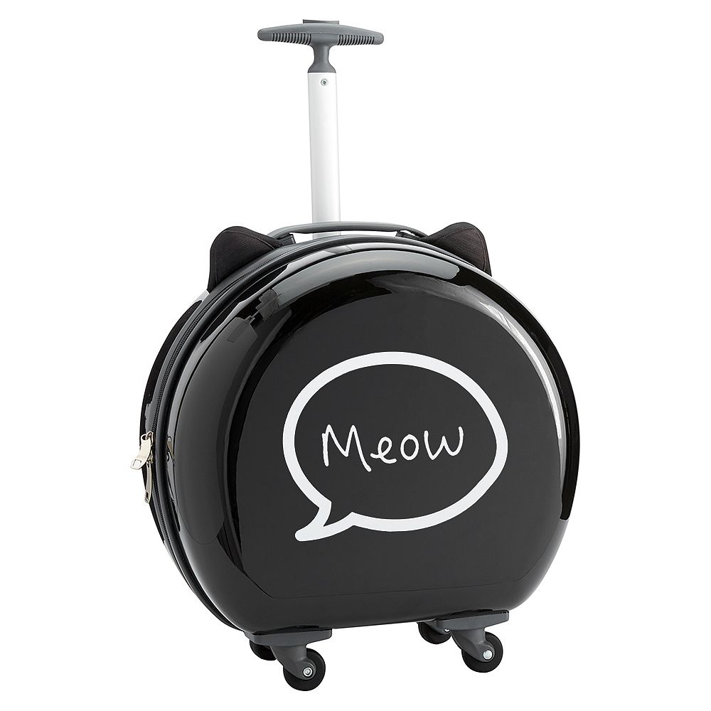 Hard-Sided Round Cat Carry On, Black