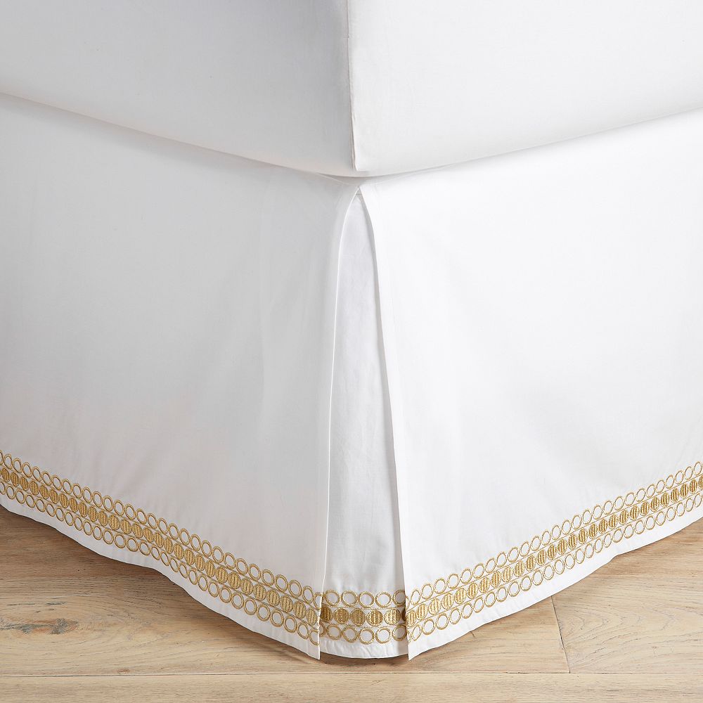 Lilly Pulitzer Organic Embroidered Trim Bed Skirt