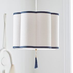 Tassel Drum Shade Adjustable Pendant