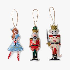 Rifle Paper Co. Nutcracker Felt Ornaments - Set of 3