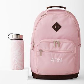 Atlas Blush Pink Marble 27 oz Water Bottle