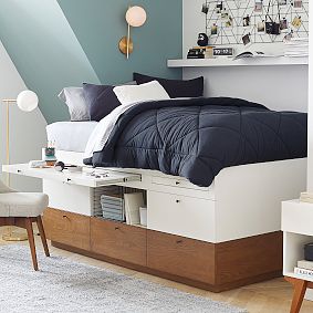 west elm x pbt Modern Captain's Bed &amp; 6-Drawer Dresser Set