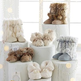 XL Snow Cat Ankle Tassel Faux-Fur Booties