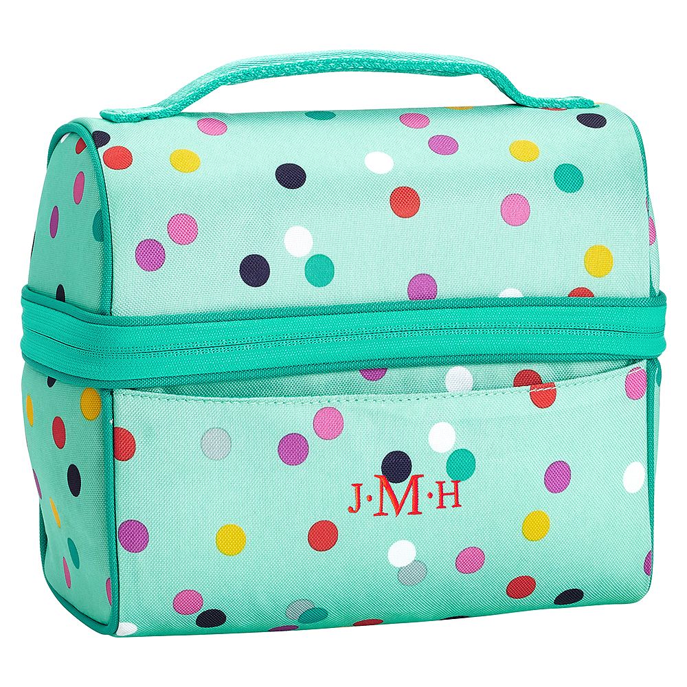 Gear-Up Mint Confetti Retro Lunch Bag