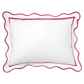 Vienna Scallop Duvet Cover, Pink Magenta