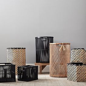 Black and Natural Weave Baskets