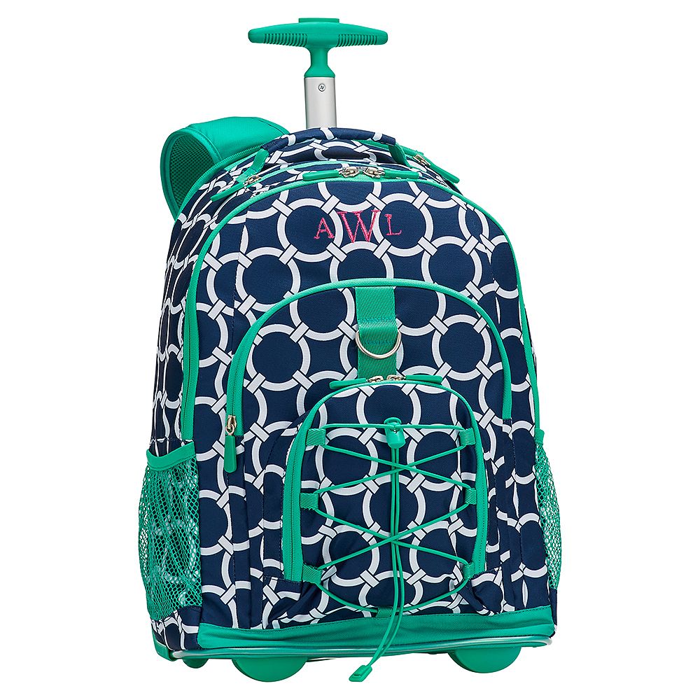 Gear-Up Preppy Rings Rolling Backpack