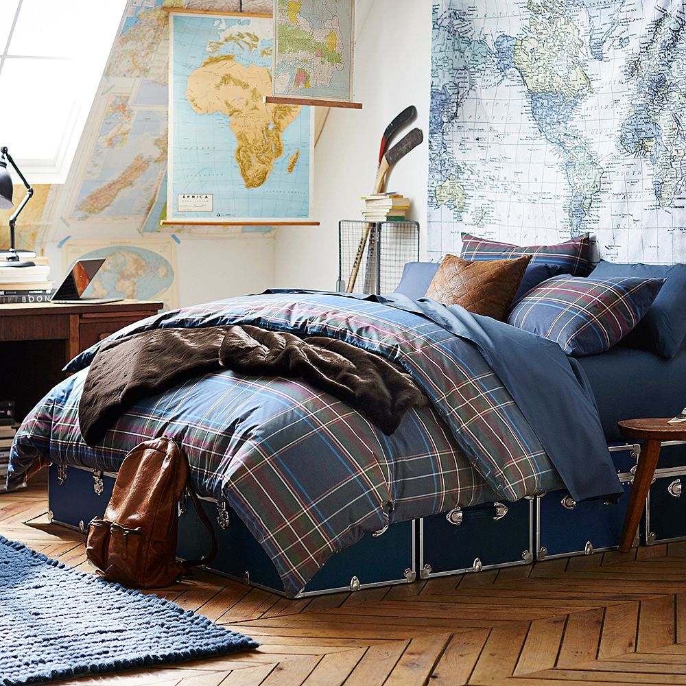 Loren Plaid Duvet Cover + Sham