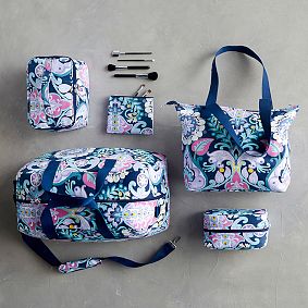 Sleepover Navy Jewel Damask Tote
