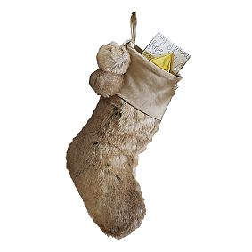 Wolf Faux-Fur Stocking
