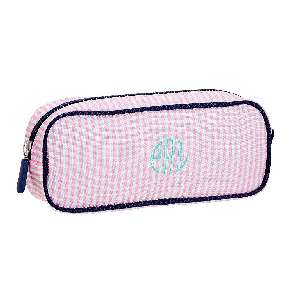 Gear-Up Pink Mini Stripe Pencil Case