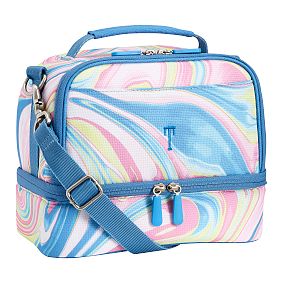 Gear-Up Marble Yellow Multi Dual Compartment Lunch Bag