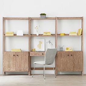 Highland Wide Bookshelf with Storage Cabinet