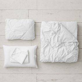 Ruched Diamond Organic Duvet Set
