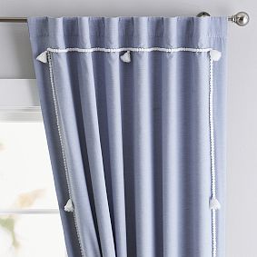 Solid Classic Tassel Blackout Curtain