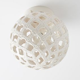 Ceramic Lattice Flush Mount