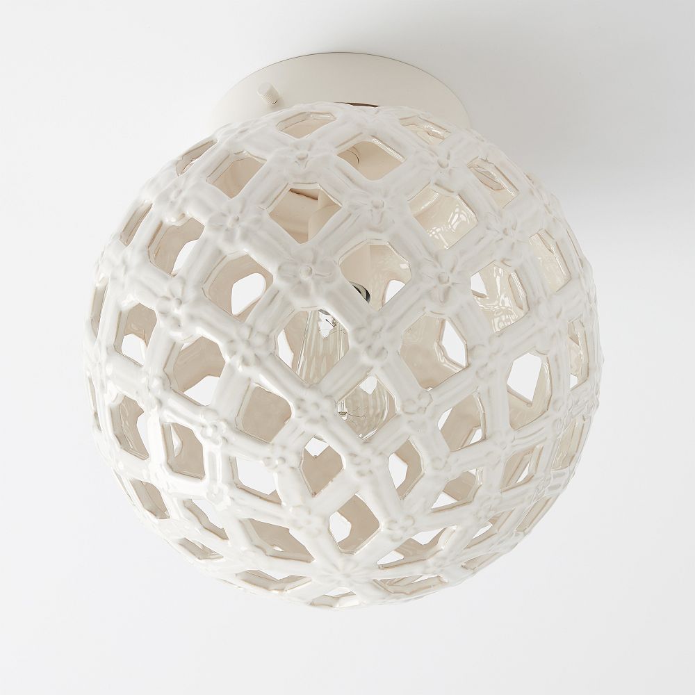 Ceramic Lattice Flush Mount