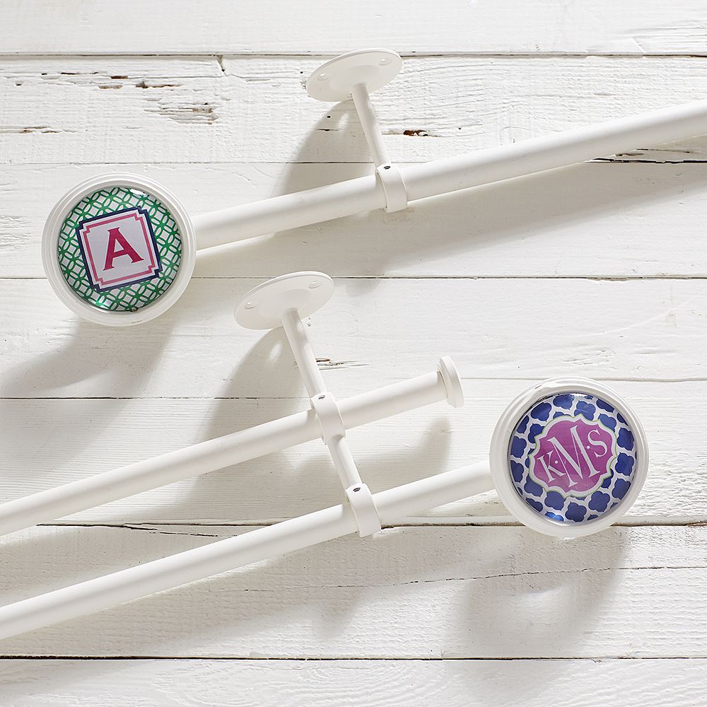 Classic Monogram Finial &amp; Simply White Hardware Set