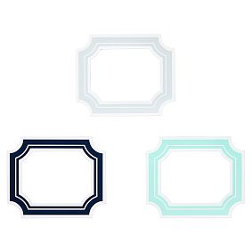 Decal Picture Frames, Set of 3