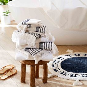 Boho Fringe Bath Towels