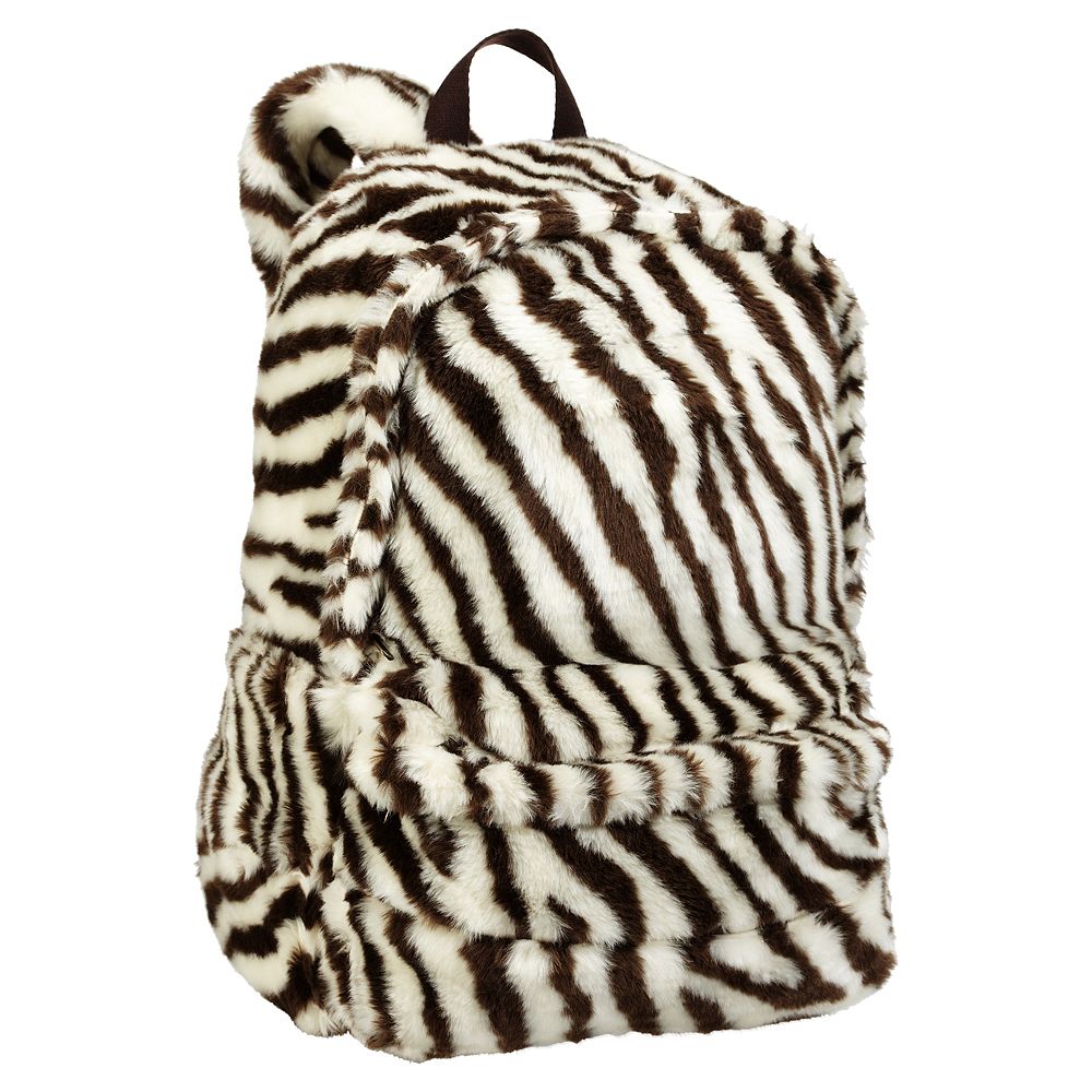 Faux Fur Zebra Backpack