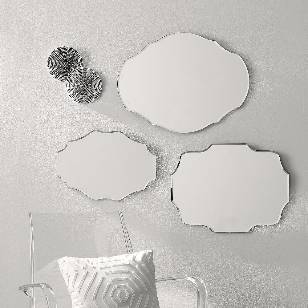 Frameless Mini Mirrors, Set of 3