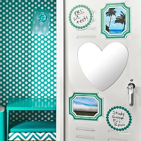 Pool Heart Mirror, Picture Frame Decal Set &amp; Dry Erase Dot Set