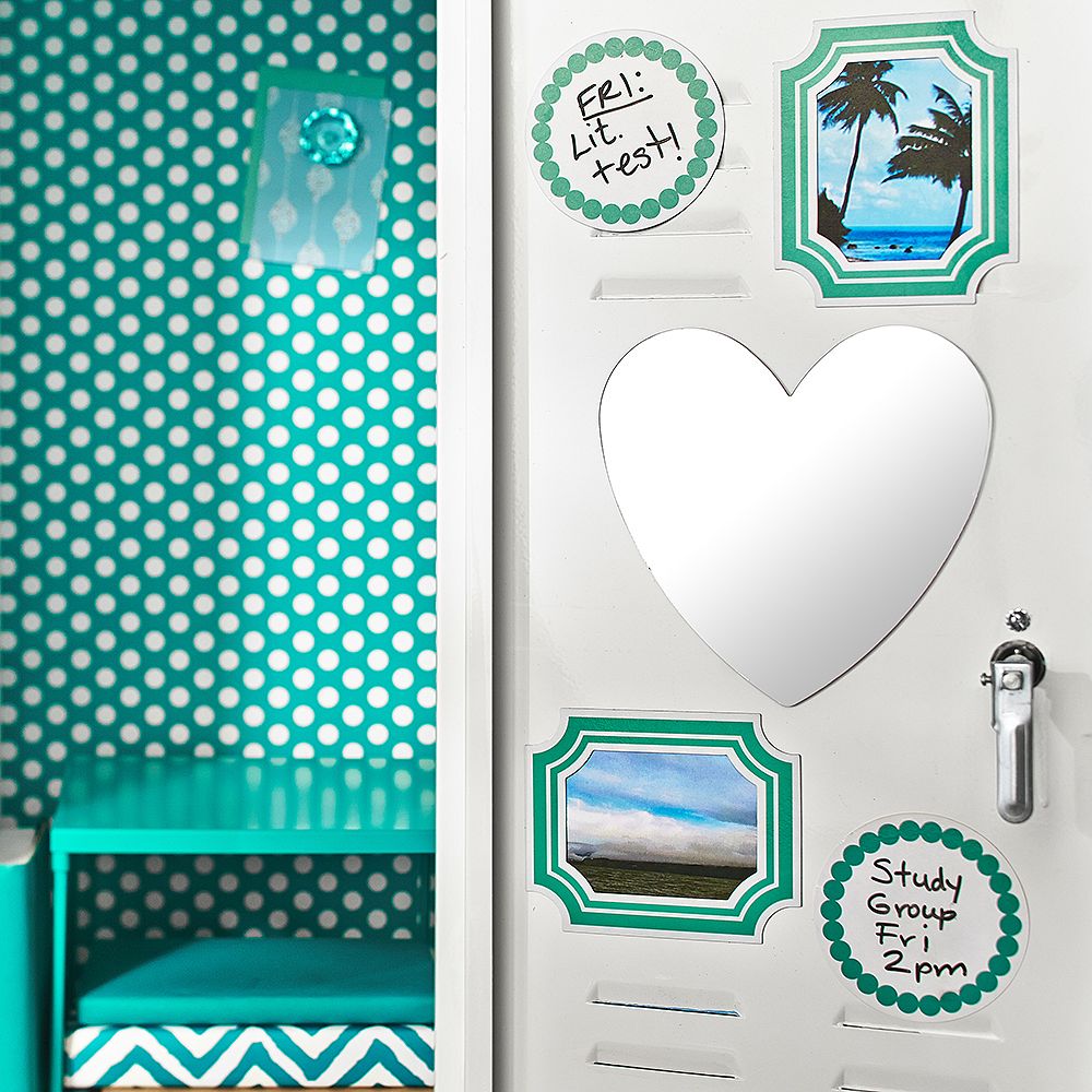 Pool Heart Mirror, Picture Frame Decal Set &amp; Dry Erase Dot Set